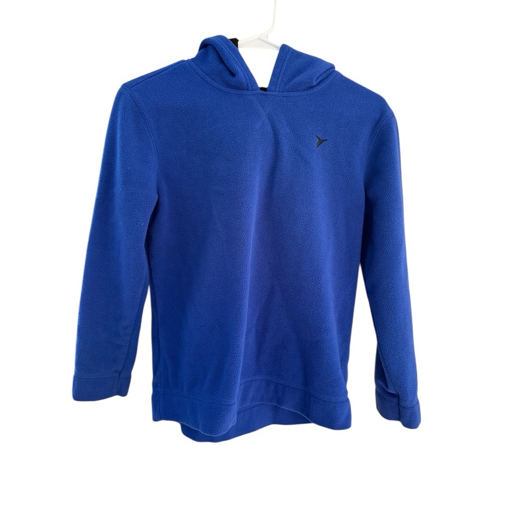 Old Navy youth blue hooded fleece pullover (size 10-12)